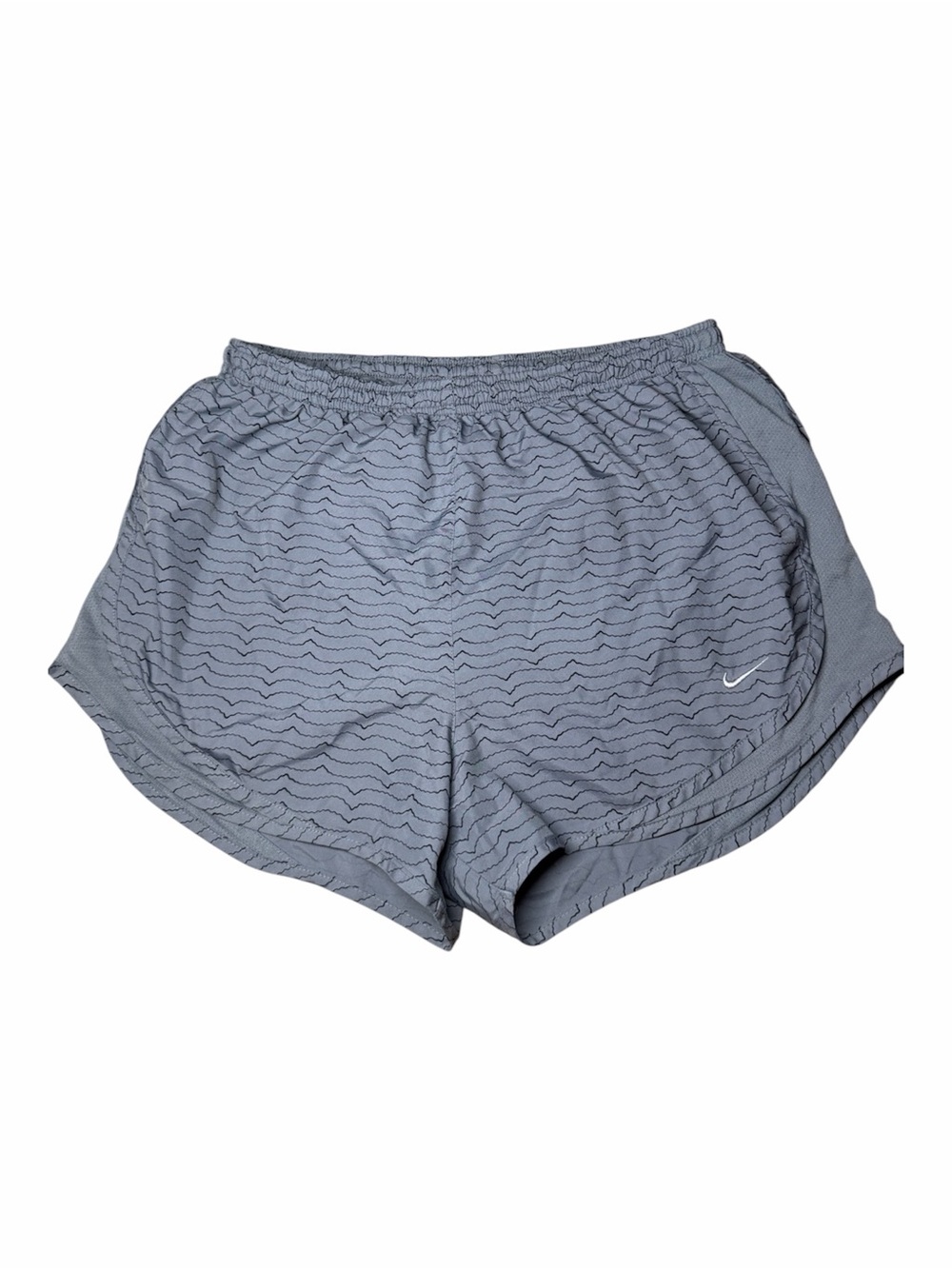 Nike Dry Fit Gray Wave-Pattern Running Shorts